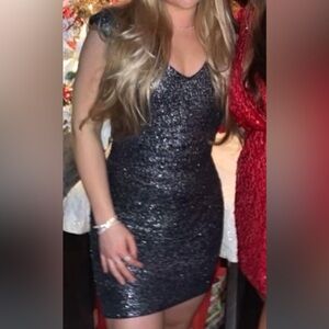 Elegant Black Shine Dress